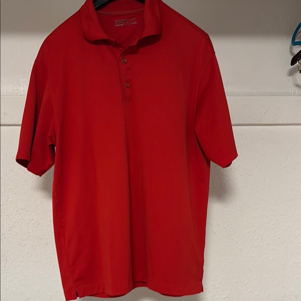 Nike Golf Red Polo Shirt Casual Style
